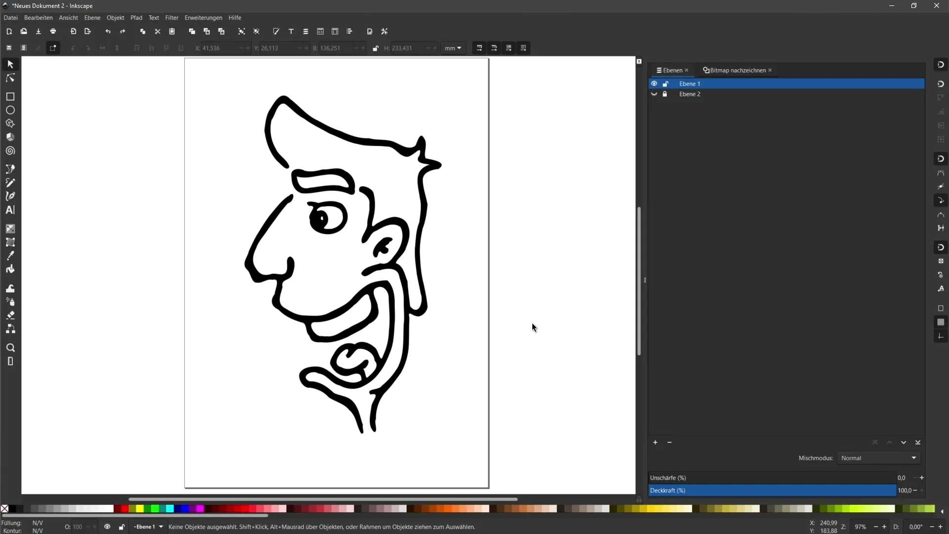 Vectorizing in Inkscape: Optimizing and adjusting results