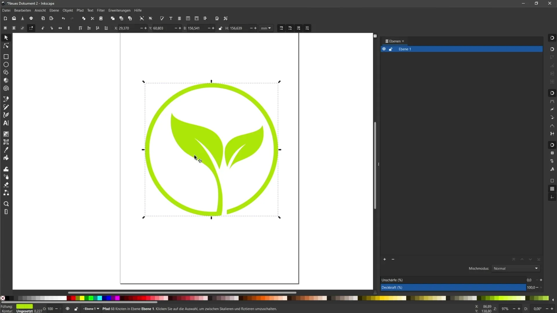 Vectorizing in Inkscape: Optimizing and adjusting results