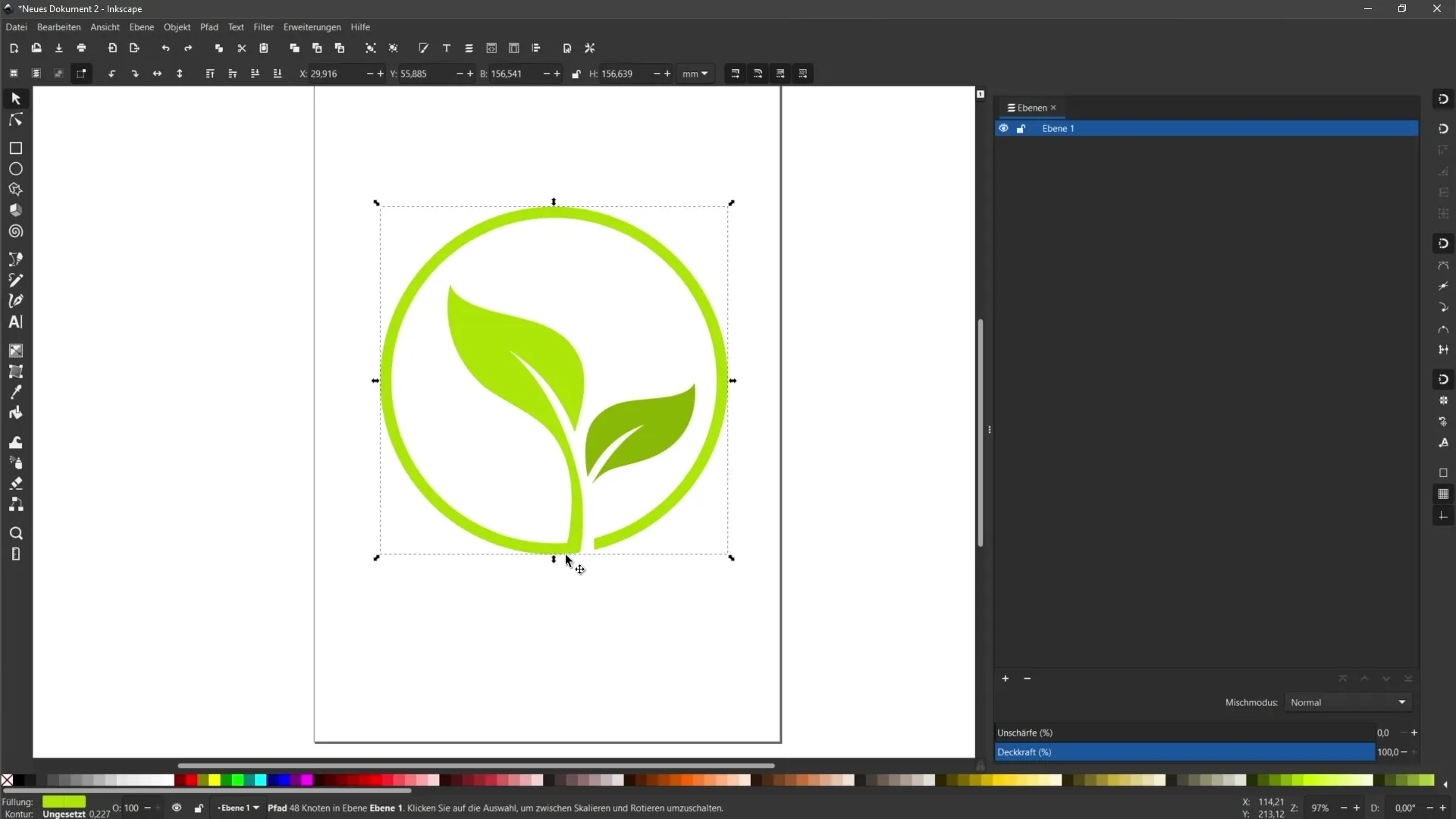 Vectorizing in Inkscape: Optimizing and adjusting results