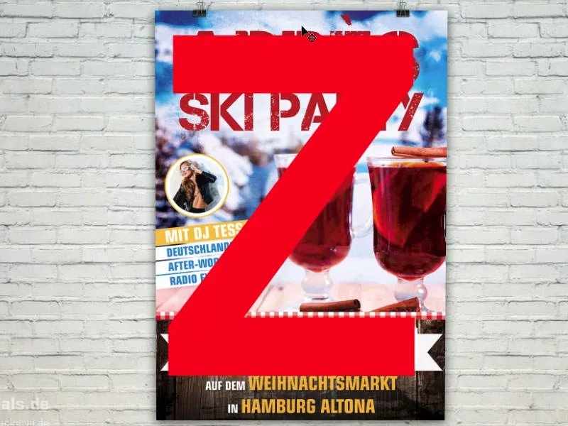 Projektowanie plakatu formatu DIN A2 jednostronnie drukowanego - Après-Ski-Party