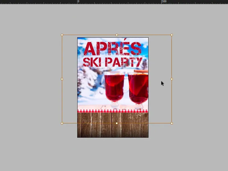 Création d'une affiche format A2 recto imprimé - Après-Ski-Party