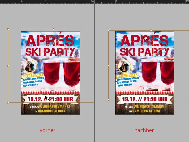 Opracowanie plakatu formatu DIN A2 jednostronnie drukowanego - Apres-ski-party.