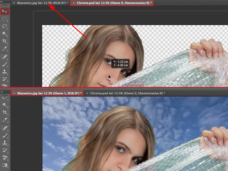 Clipping with the green screen method