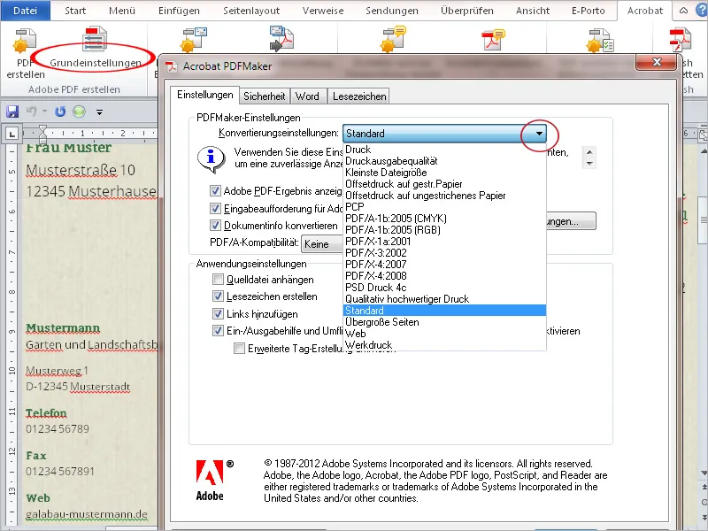 Vytvoření PDF dokumentů pomocí Acrobatu.