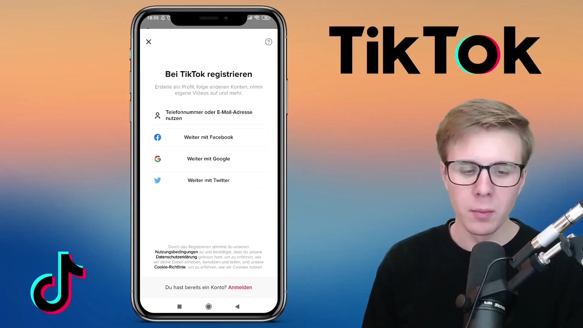 TikTok-konto loomine: samm-sammult juhend