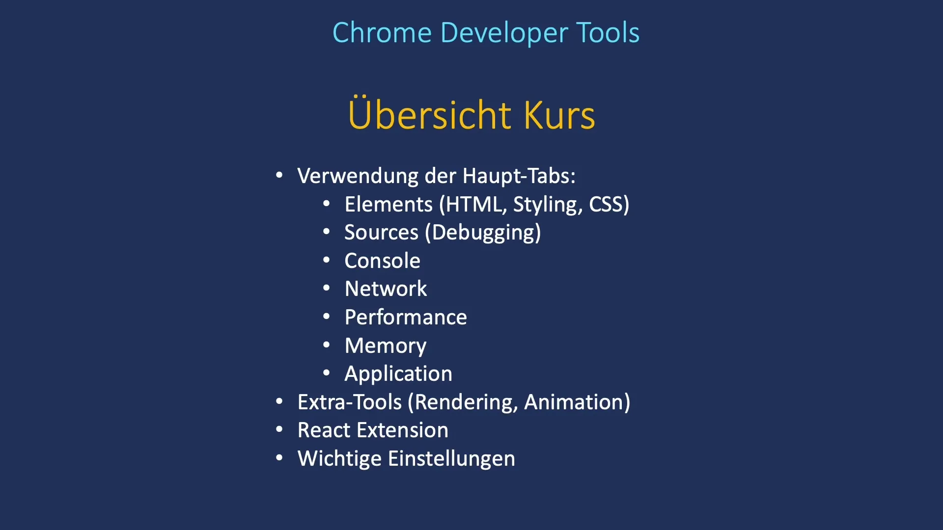 Outils de développement Chrome: Fonctions de base et utilisations possibles