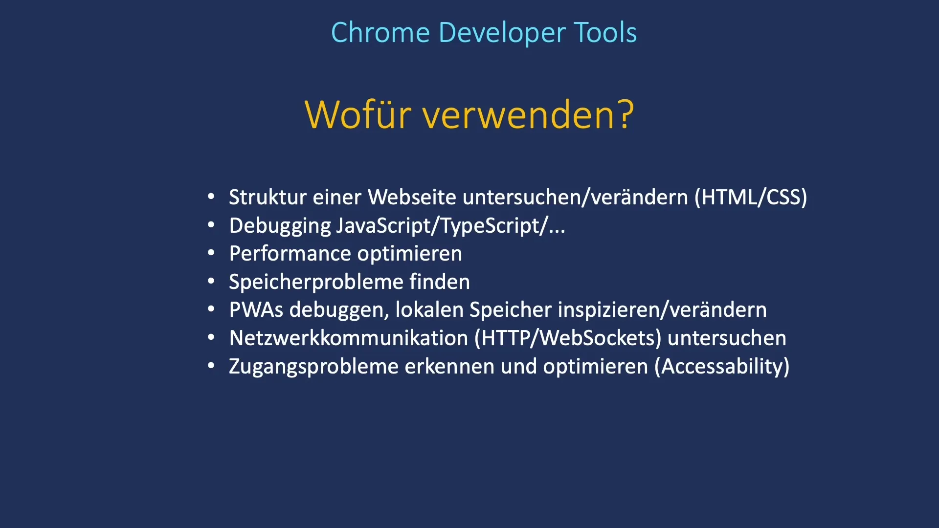 Nástroje vývojáře Chrome: Základní funkce a možnosti použití