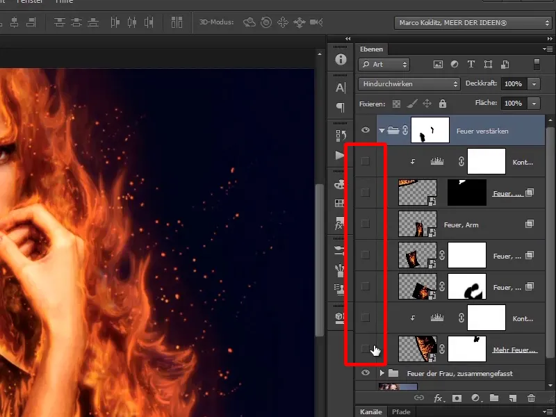 Montage Photoshop - Feu et glace - Partie 07 : Placer un vrai feu dans l'image