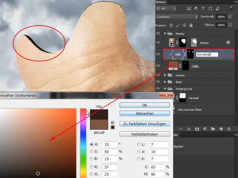 Photoshop composing - The oracle of the sea - Part 07: Adding depth to the mask