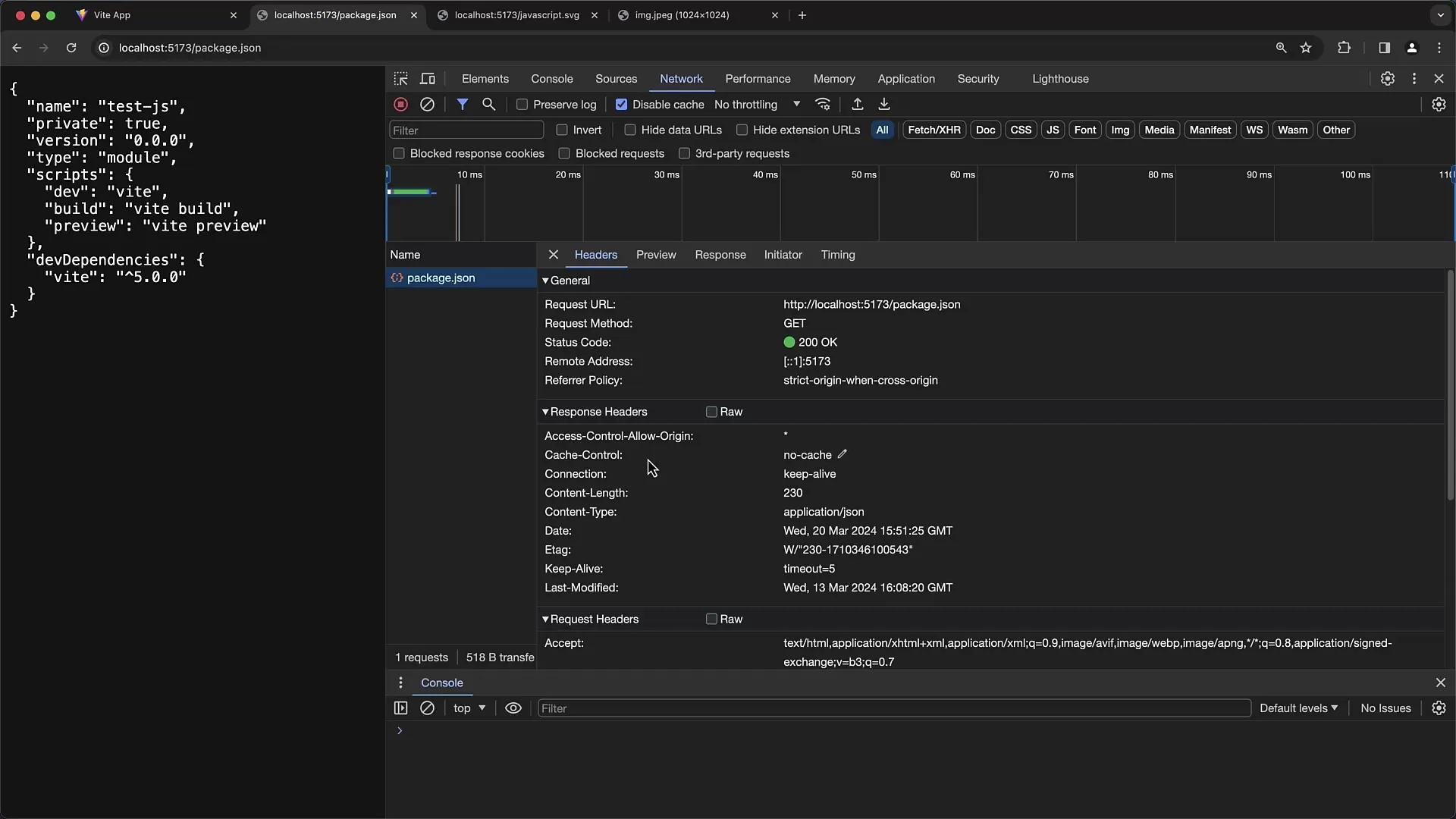 Ralentissement du réseau et analyse des en-têtes dans les outils de développement de Chrome