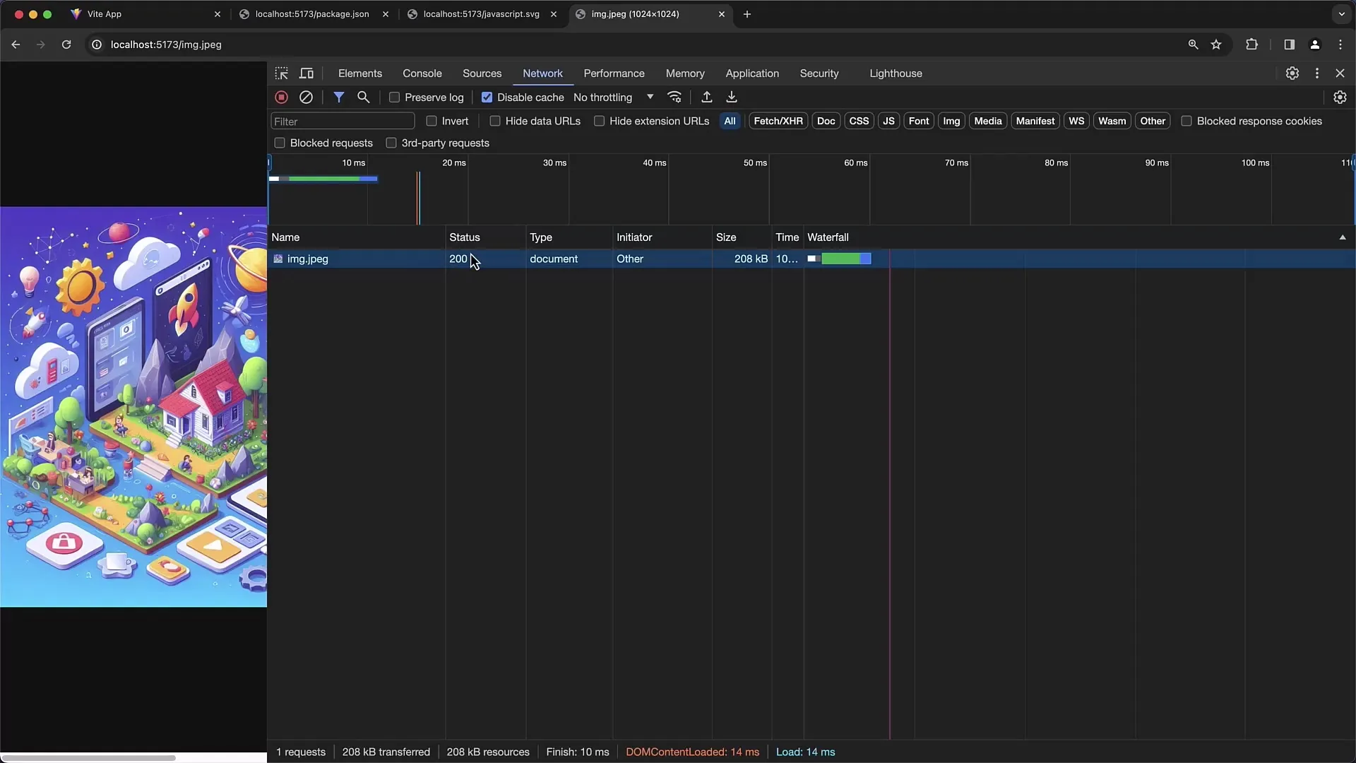 Ralentissement du réseau et analyse de l'en-tête dans les outils de développement de Chrome