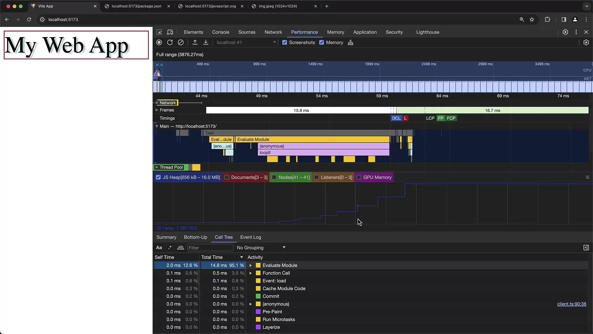 Návod k použití nástroje Profiler v Chrome k optimalizaci výkonu