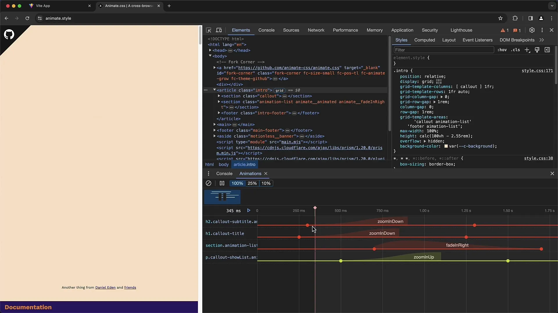 Detalizēts vadlīnijas par CSS animāciju pielāgošanu ar "Chrome Developer Tools