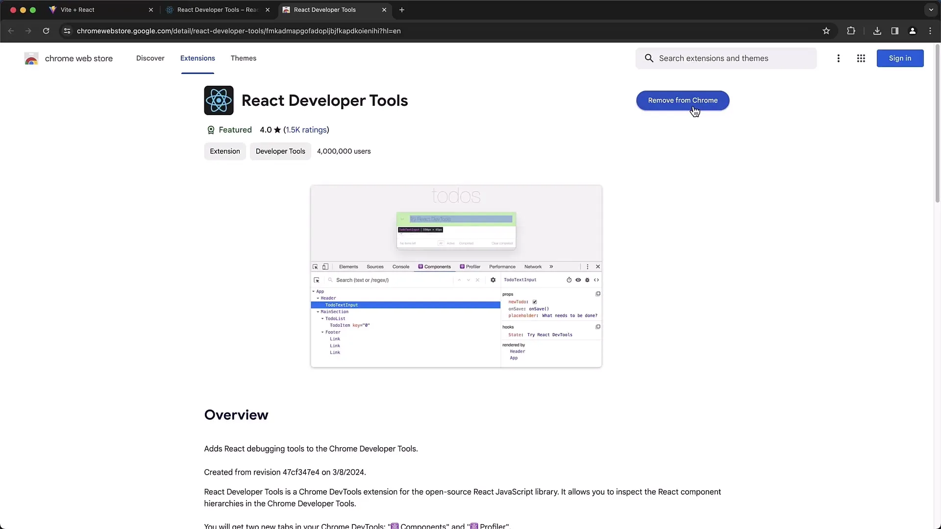 Αποτελεσματική χρήση των React Developer Tools στο Chrome