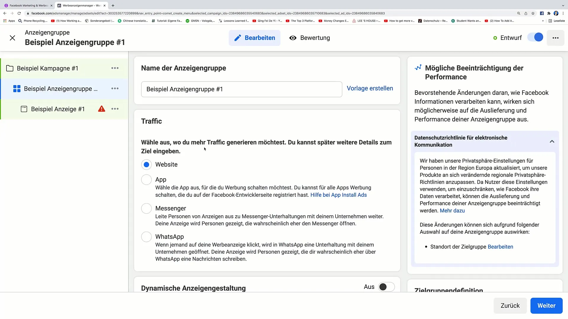 Facebook-markedsføring: All informasjon om trafikkannonser og deres levering