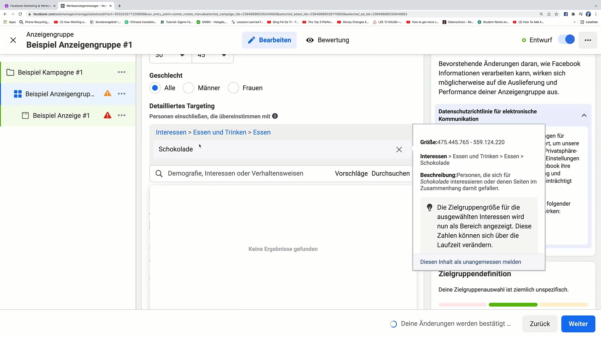 Definição eficaz do público-alvo no marketing do Facebook