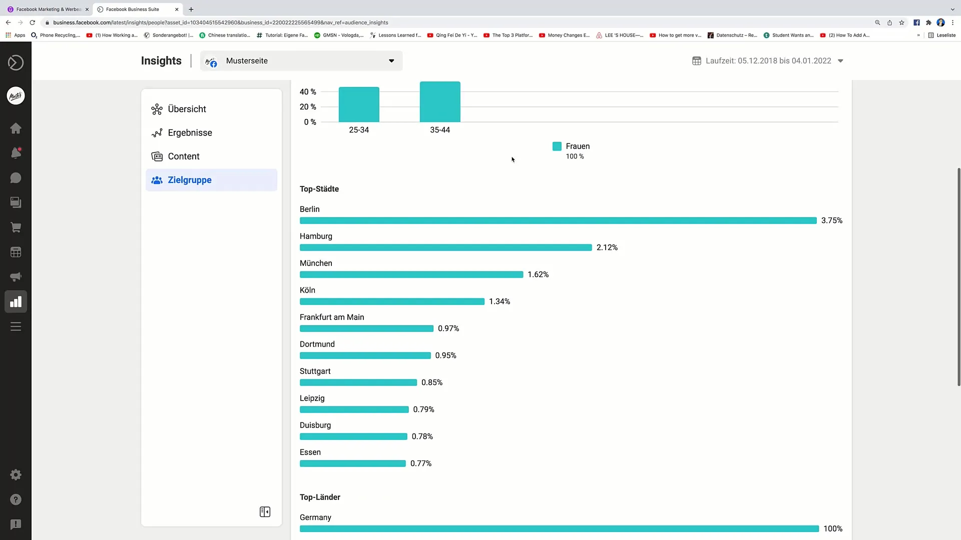 Målgruppeoptimering til Facebook-markedsføring med Audience Insights