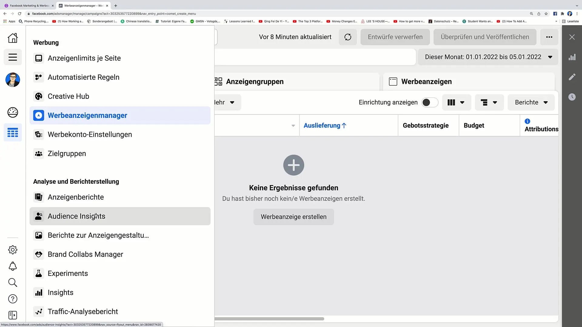 Målgruppeoptimering til Facebook-markedsføring med Audience Insights