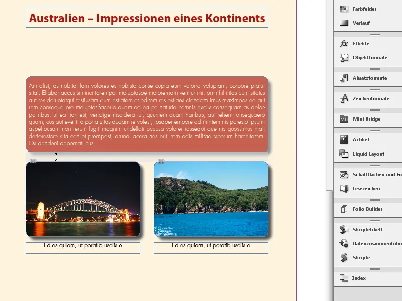 Das Lücken-Werkzeug in InDesign