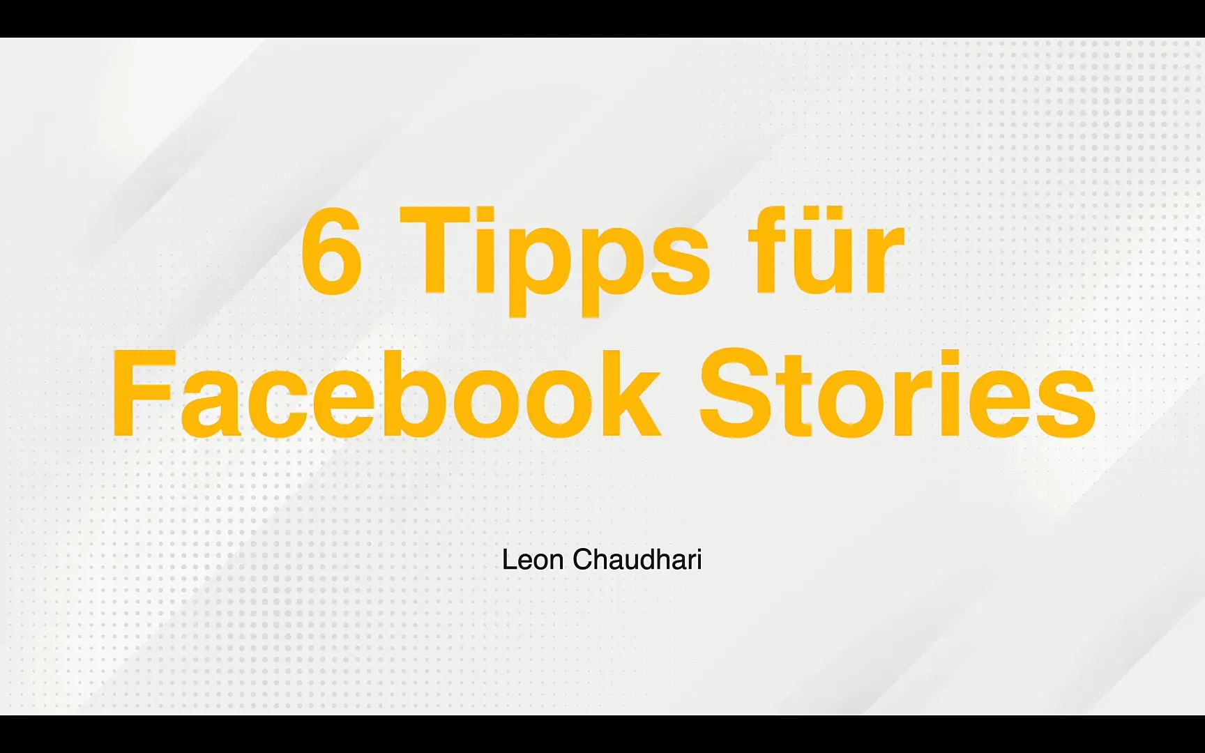 Facebook Marketing: 6 tips for successful Facebook Stories