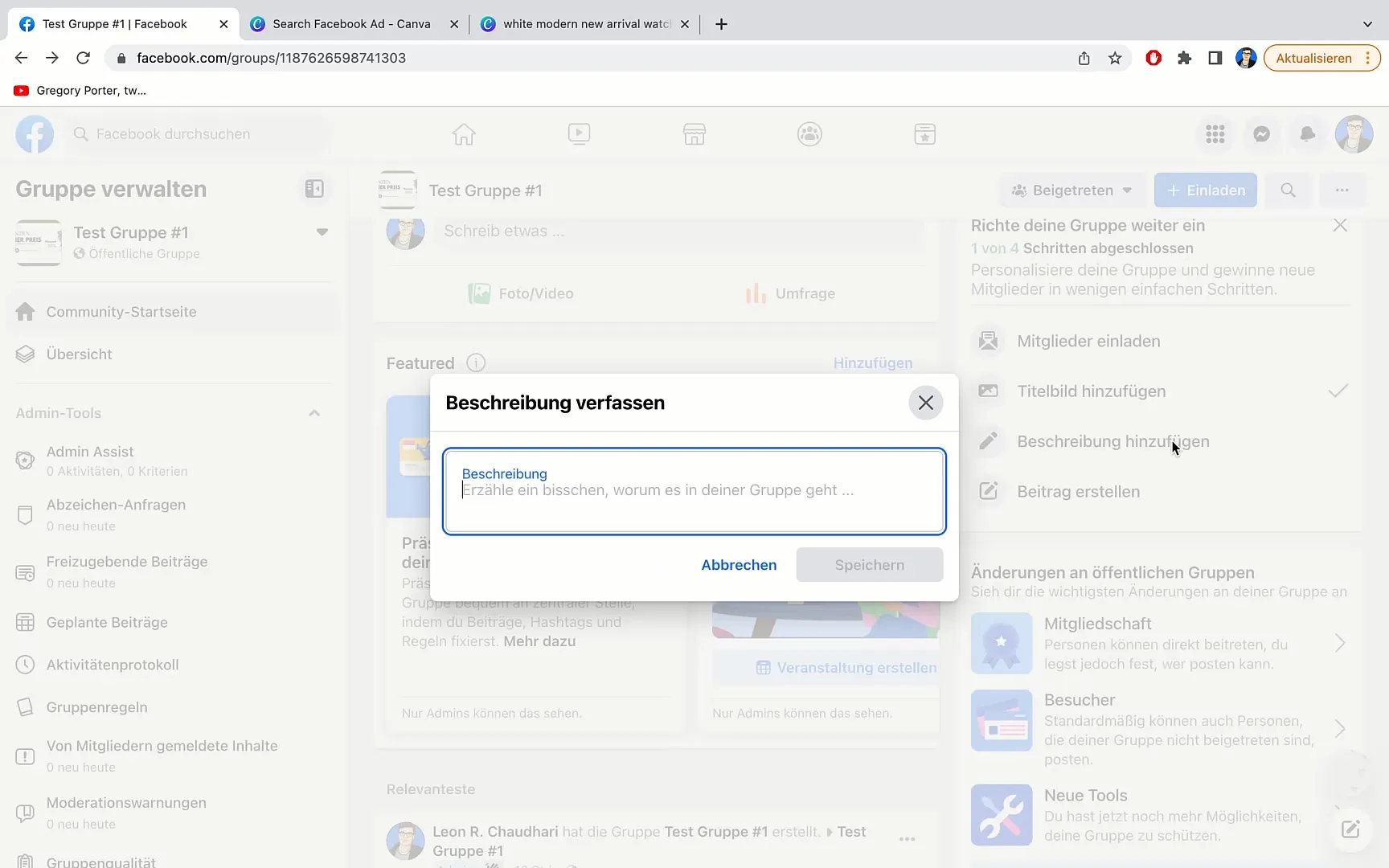 Effective adding of descriptions to Facebook groups Effective adding of descriptions to Facebook groups
