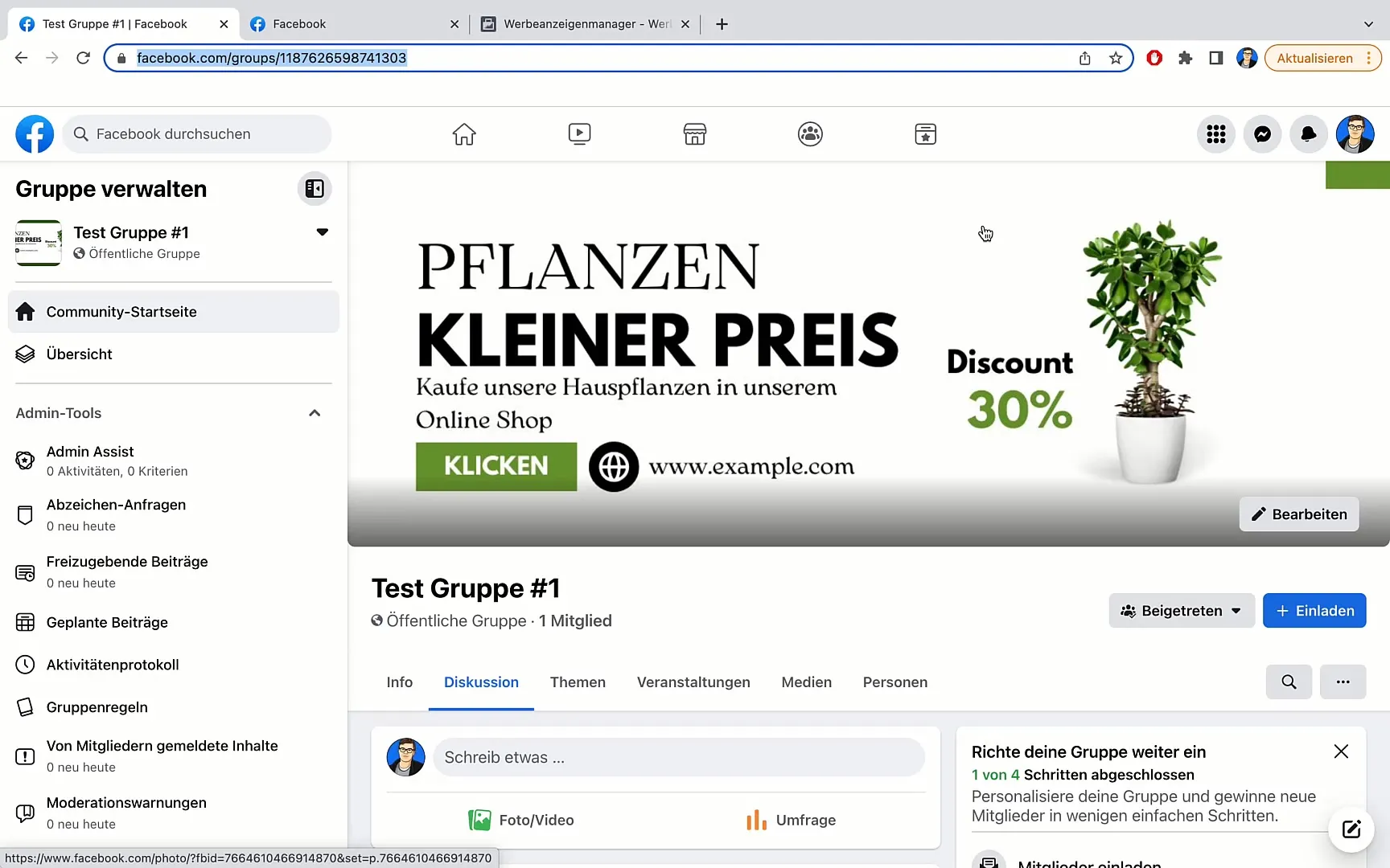 Criar anúncios do Facebook optimizados para grupos