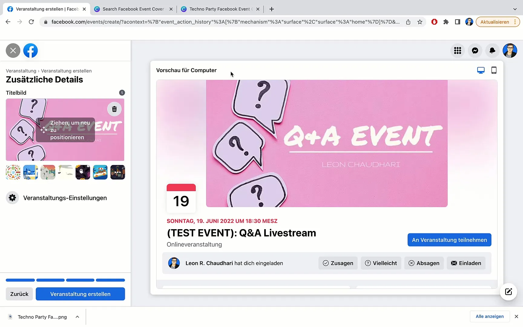 Create banners for Facebook event: A step-by-step guide