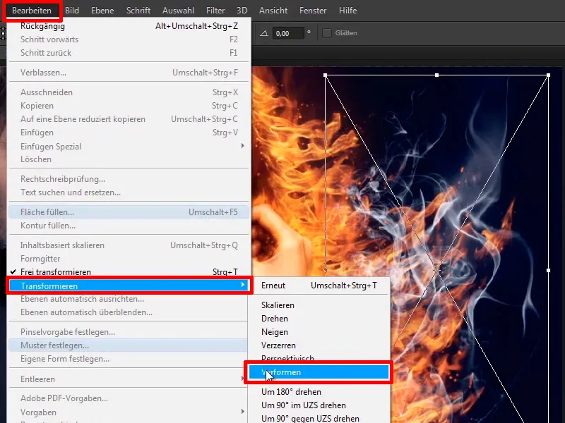 Photoshop-Composing - Api dan Es - Bagian 08: Di mana ada api, di situ ada asap