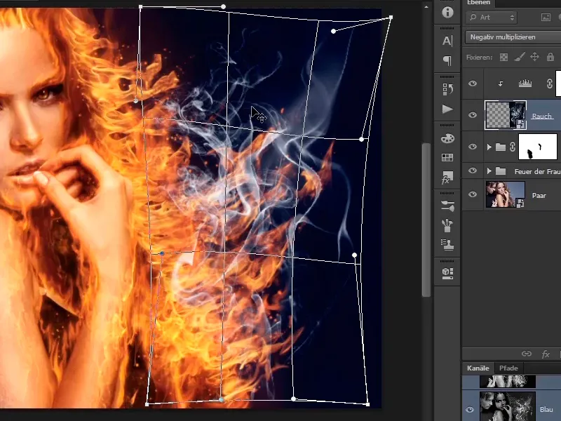 Montage Photoshop - Feu et glace - Partie 08 : Où il y a du feu, il y a aussi de la fumée