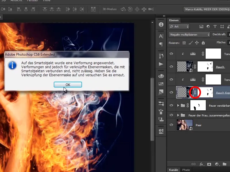 Photoshop-Composing - Feuer und Eis - Teil 08: Wo Feuer ist, da ist auch Rauch