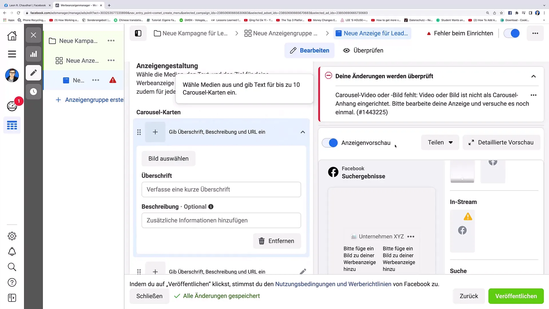 Creare un efficace annuncio pubblicitario Lead in formato Carousel su Facebook