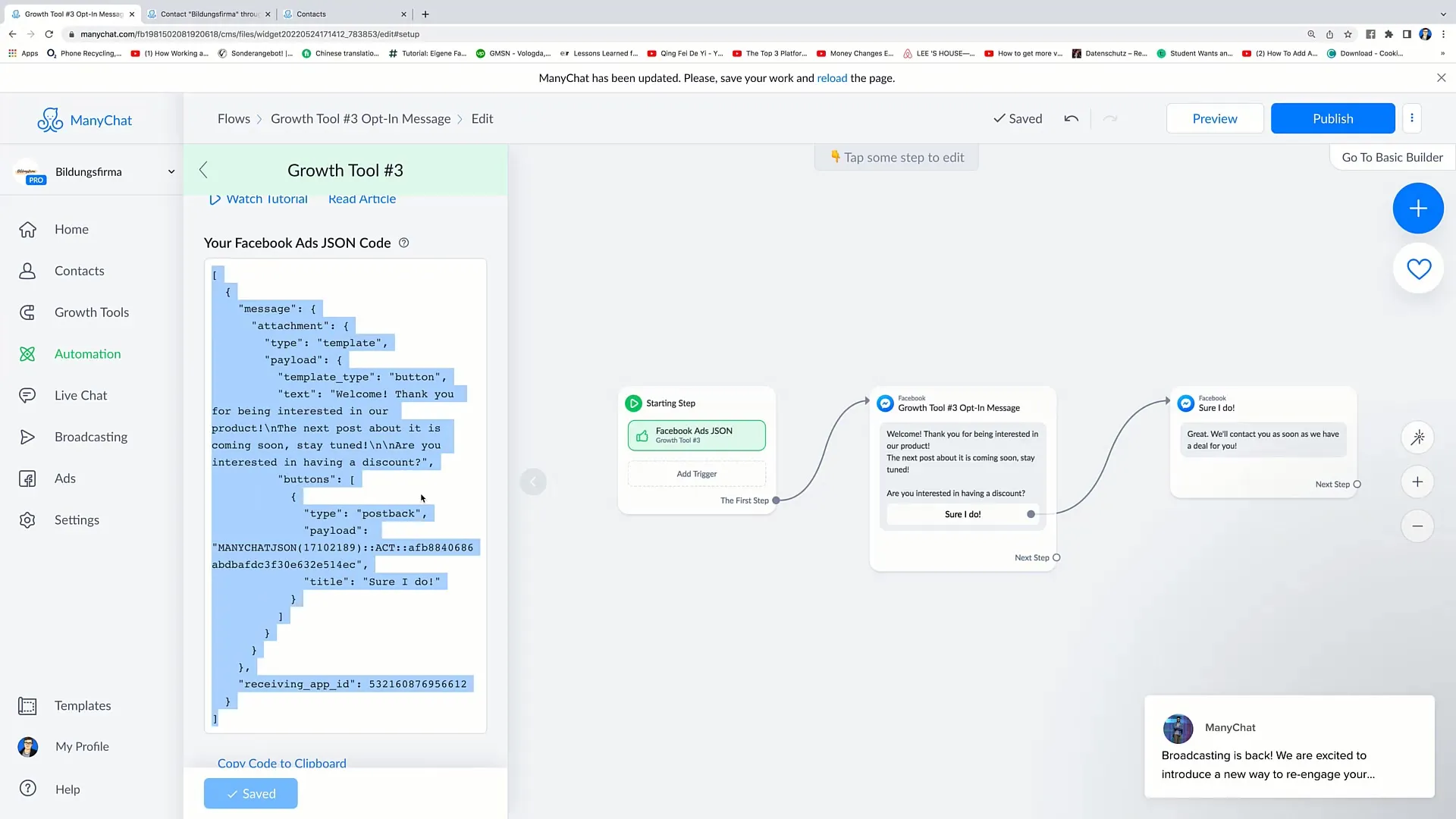 Papildomos augimo įrankiai „Facebook“ platformai: efektyvus komentarų, JSON ir pokalbių naudojimas