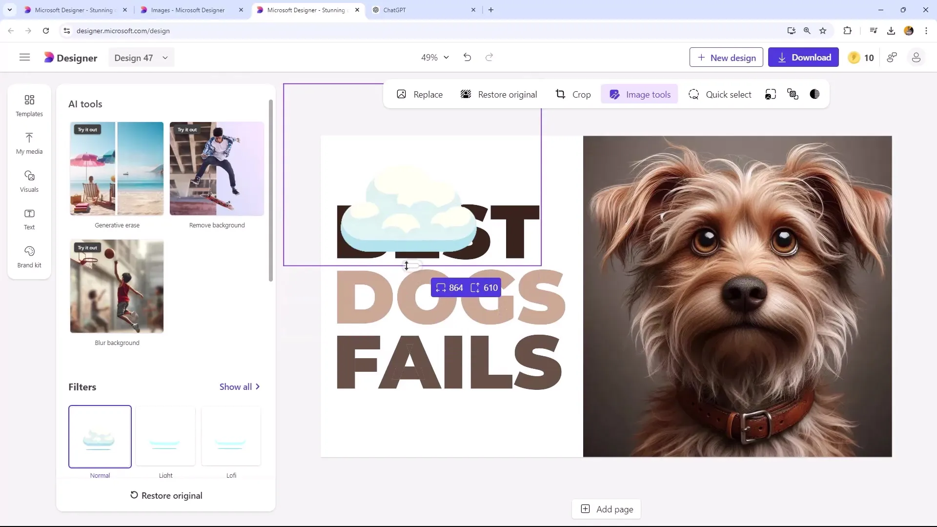 Création efficace de miniatures YouTube avec Microsoft Designer