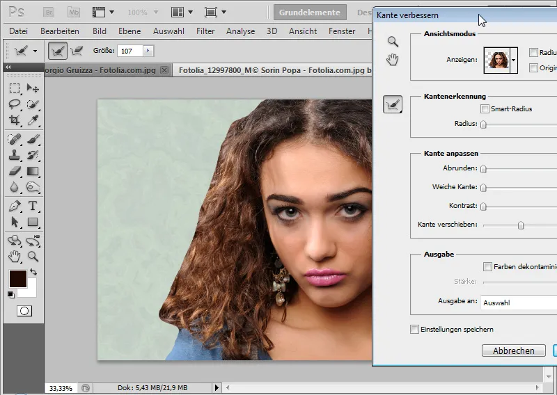 Nouvelles fonctionnalités dans Photoshop CS5 : amélioration du contour et masques intelligents.