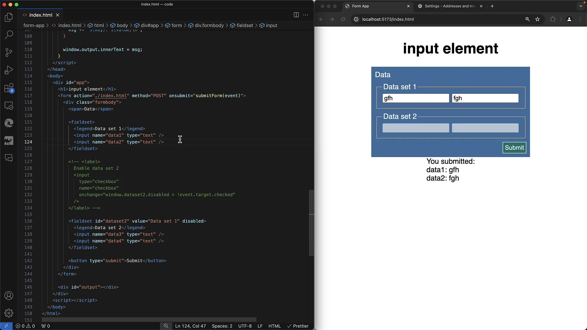 Création de formulaires web : structuration avec des fieldsets