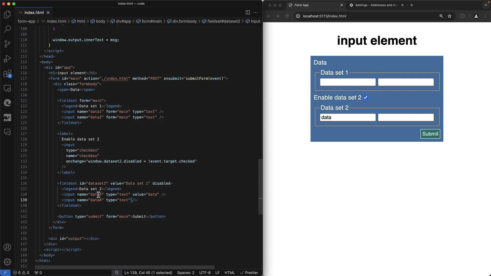 Création de formulaires web : structuration avec des fieldsets