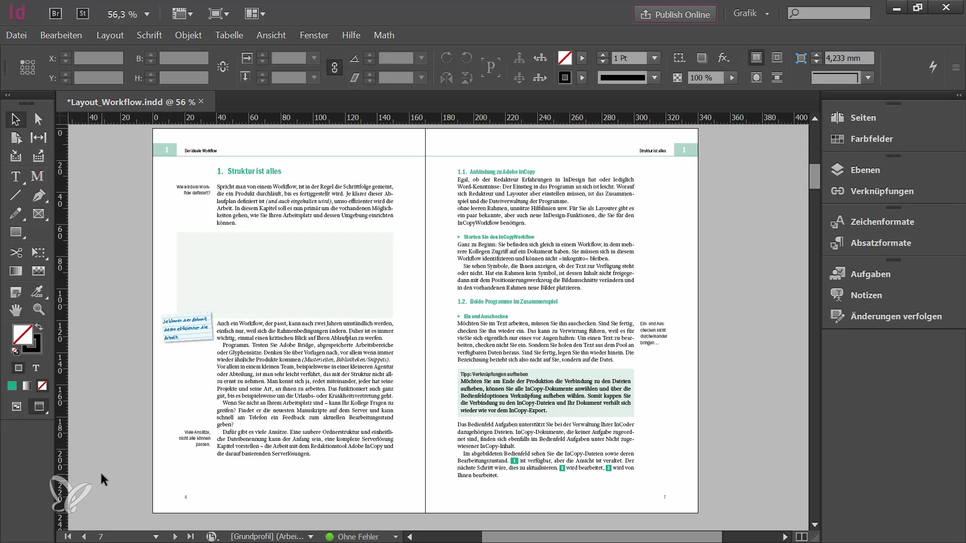 Export eficient al documentelor InDesign în Adobe InCopy CC