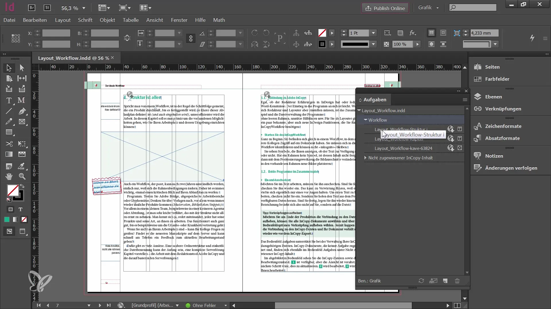 Export eficient al documentelor din InDesign în Adobe InCopy CC