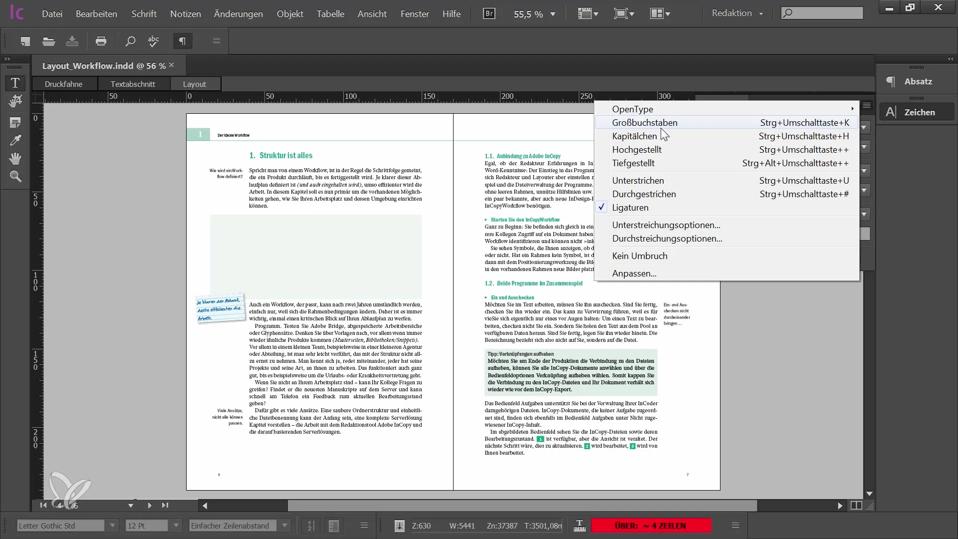 InCopy CC for redaktörer - förstå arbetsytan och panelerna