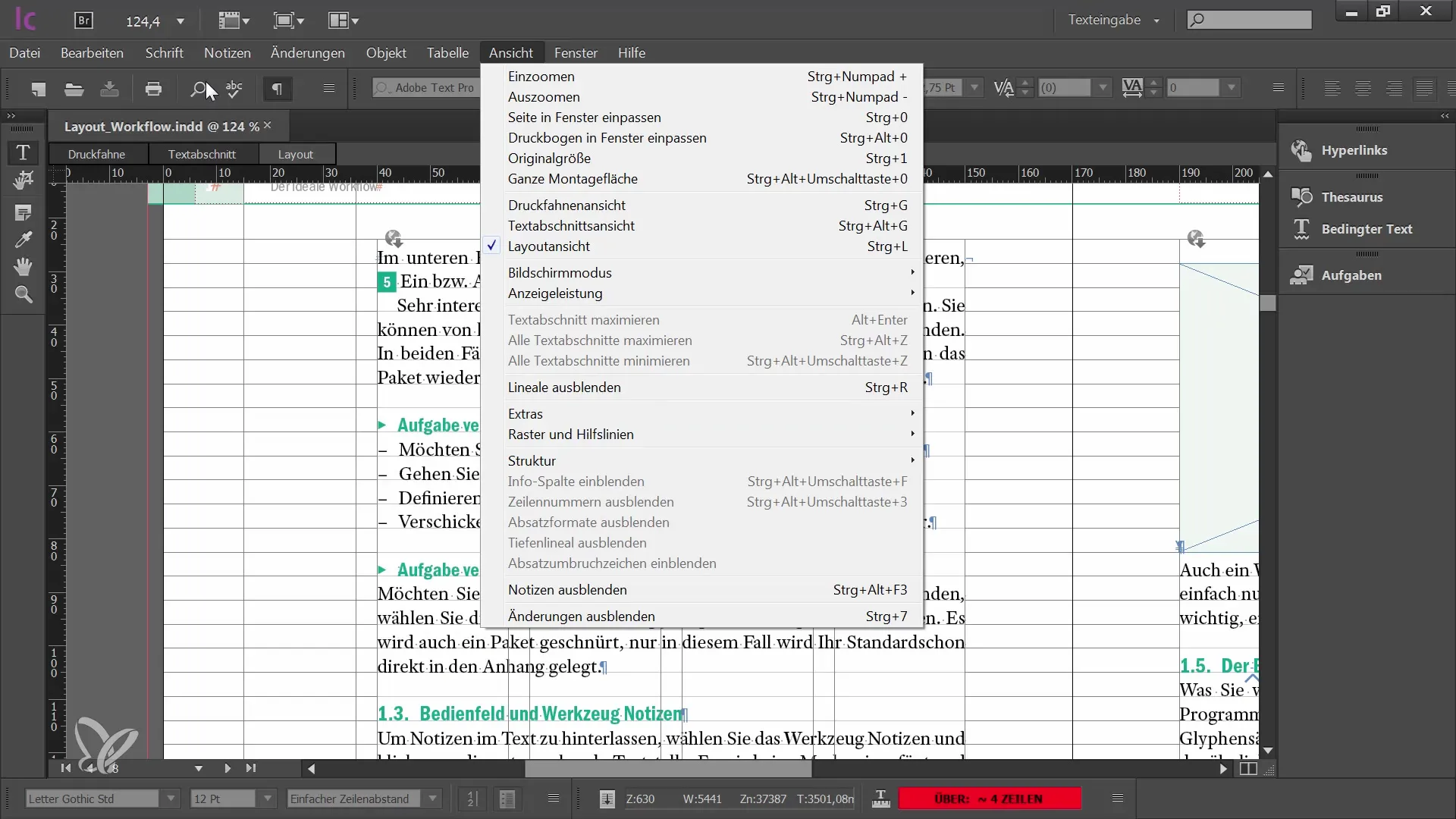 Vistas y herramientas en Adobe InCopy CC para redactores