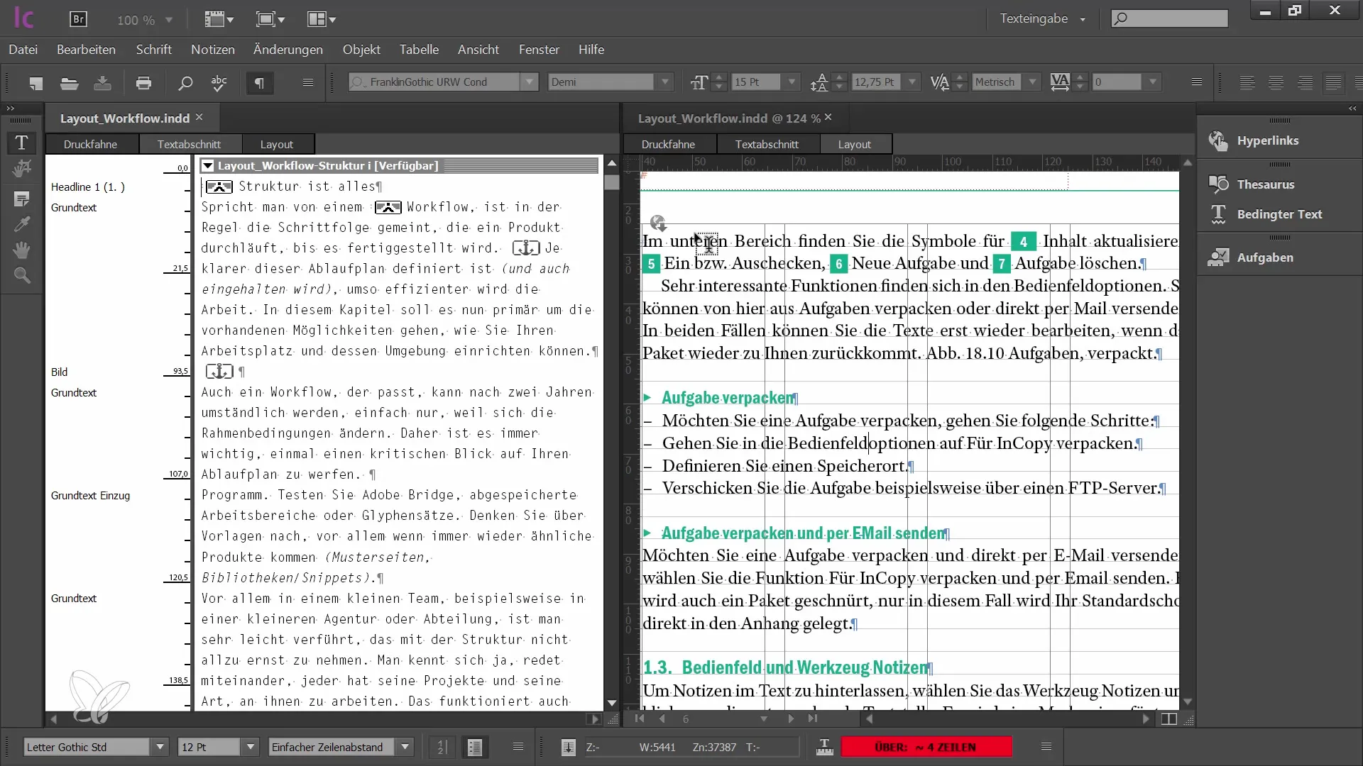 Adobe InCopy CC için Görünümler ve Araçlar Editörler için