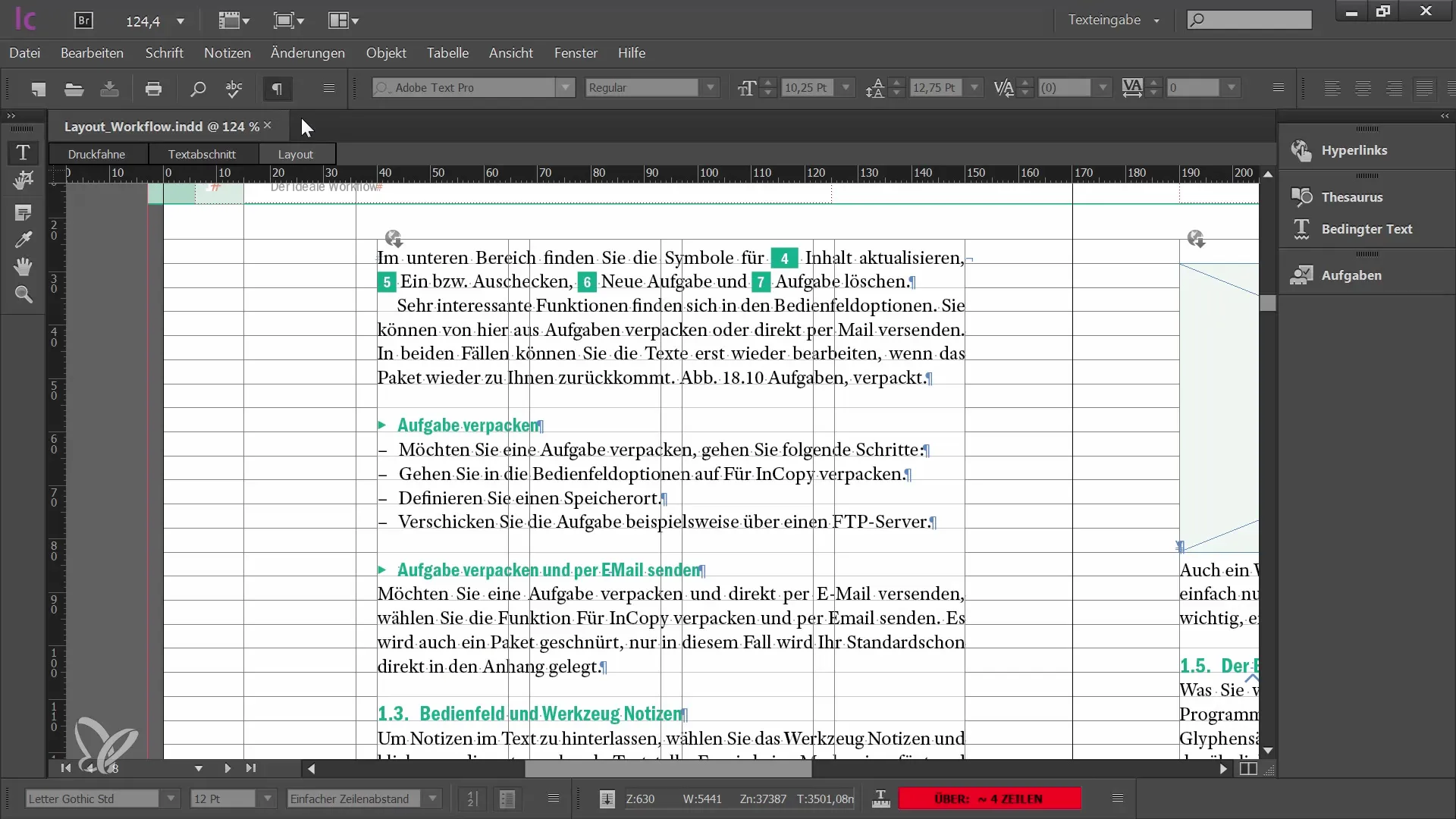 Weergaven en gereedschappen in Adobe InCopy CC voor redacteuren