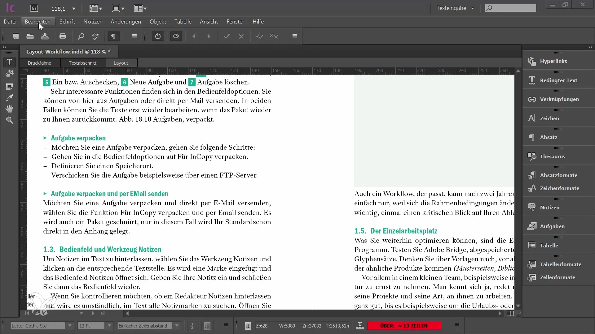 Dicas para utilizar o Thesaurus e a função de pesquisa no Adobe InCopy CC