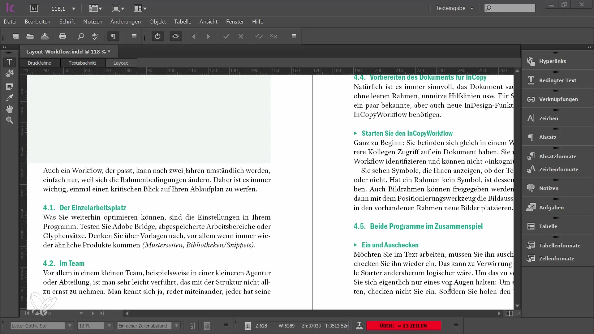 Tipps für die Nutzung von Thesaurus und Suchfunktion in Adobe InCopy CC