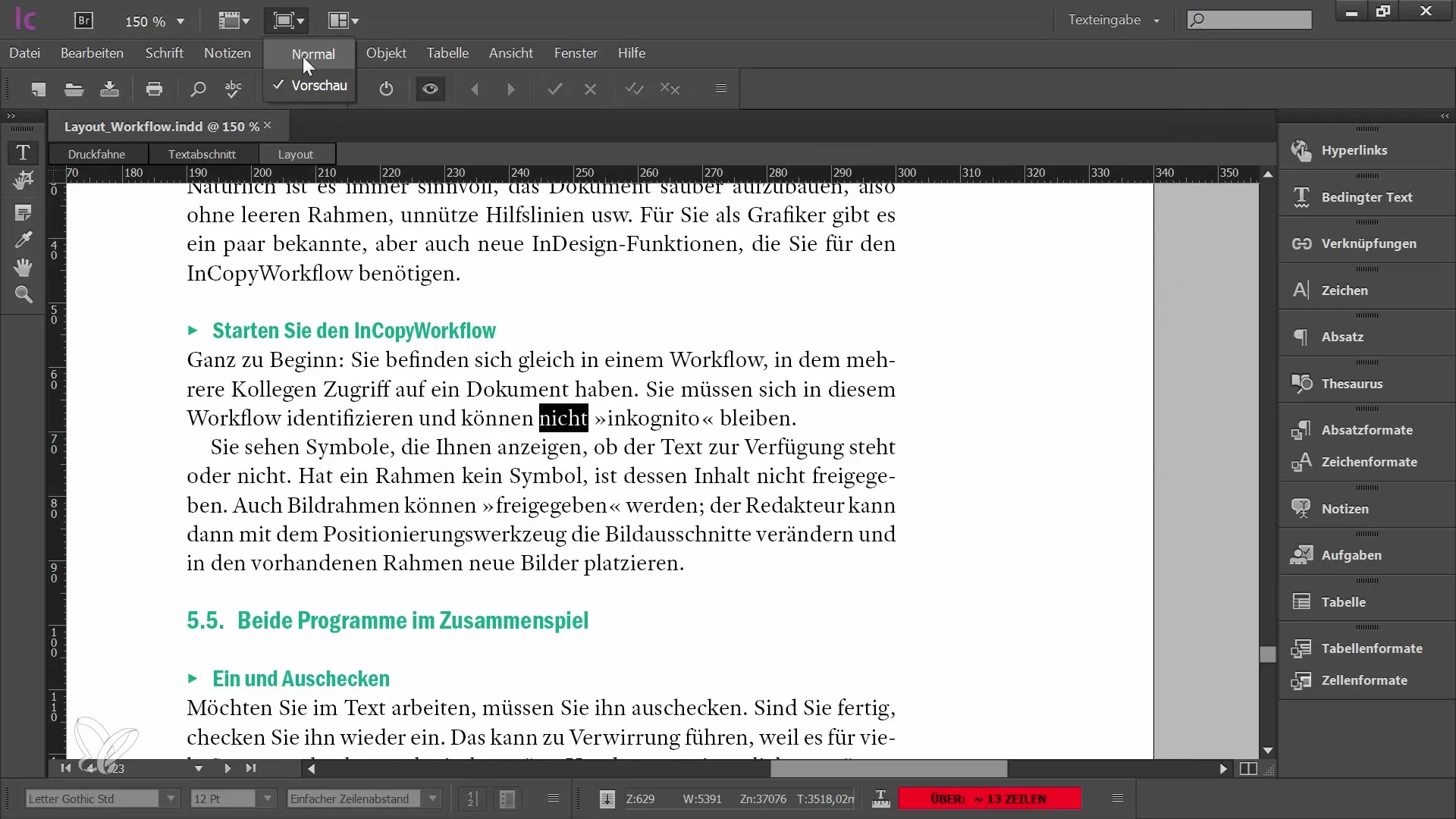 Die vollständige Anleitung zu Voreinstellungen in Adobe InCopy CC für Redakteure