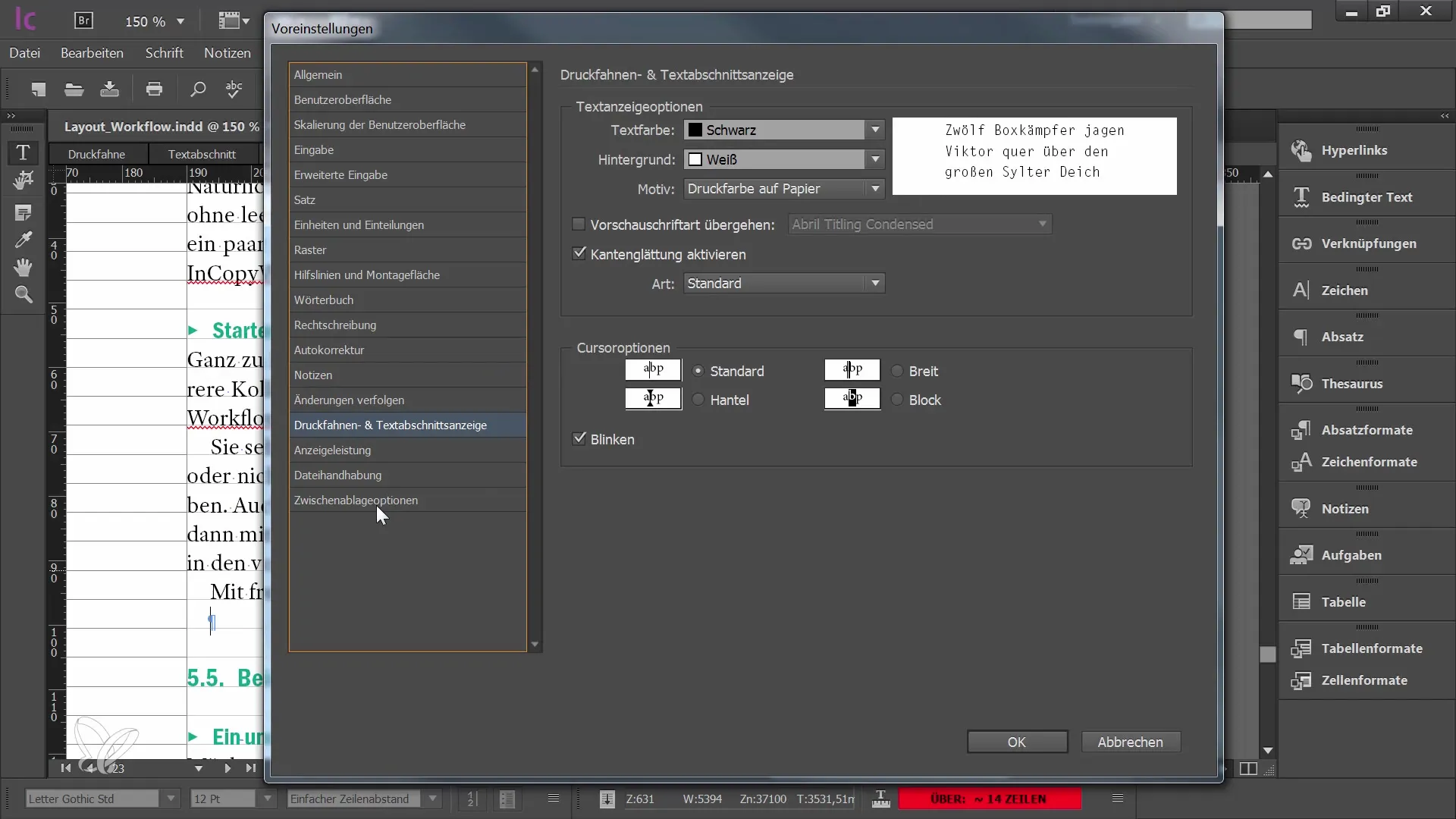 De volledige handleiding voor voorkeuren in Adobe InCopy CC voor redacteuren