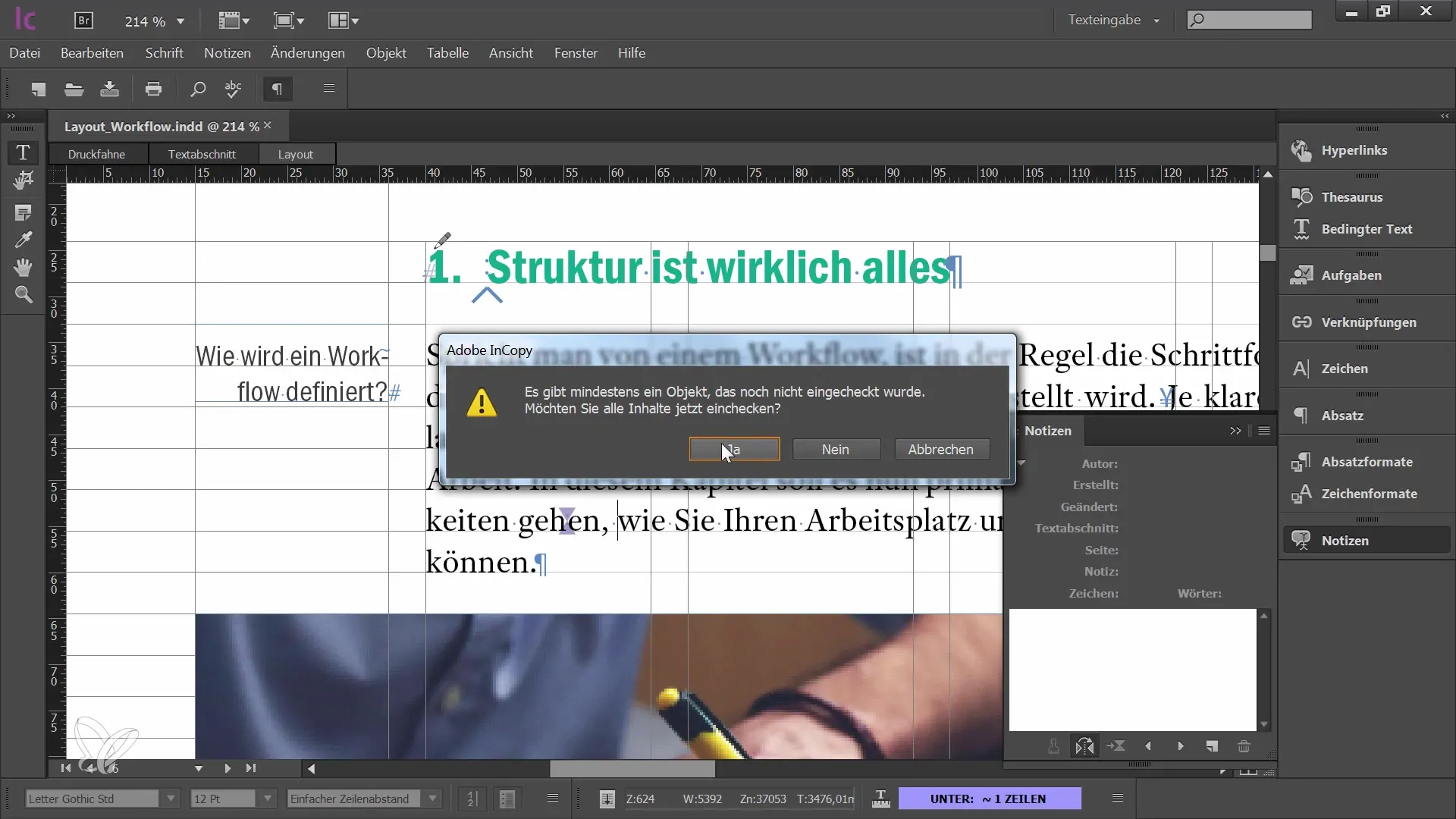 Effektive Notizen in Adobe InCopy CC für Redakteure