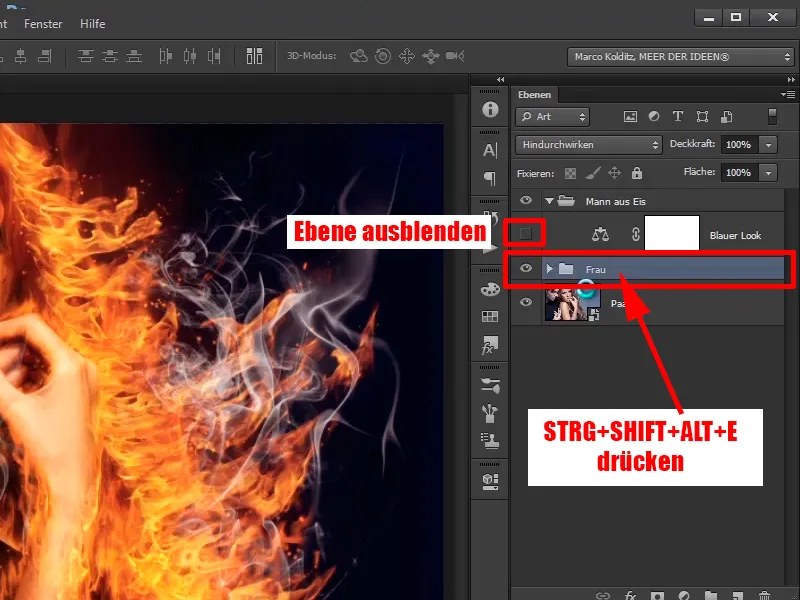 Photoshop-Composing - Api dan Es - Bagian 09: Tampilan beku pria