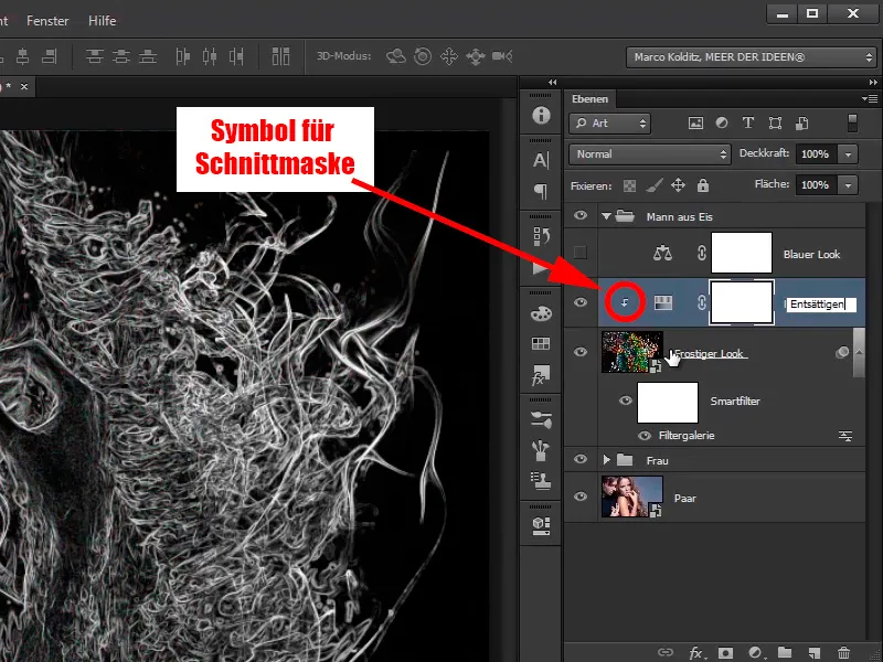 Photoshop-Composing - Api dan Es - Bagian 09: Penampilan dingin pria