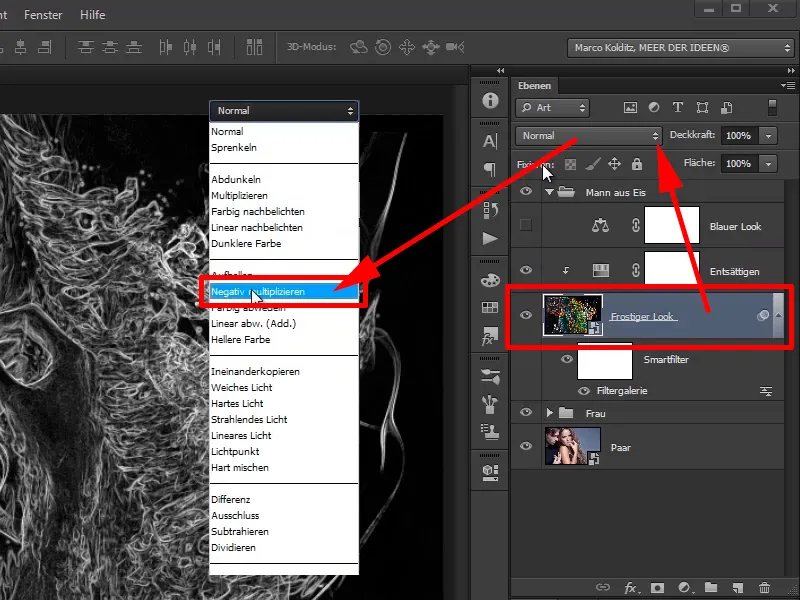 Photoshop-Composing - Api dan Es - Bagian 09: Tampilan berbalut es sang pria